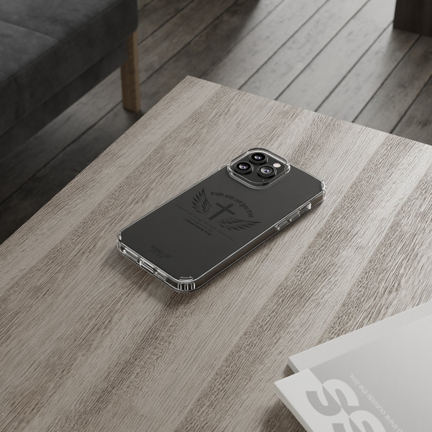T.W.S.Y.F. Clear Phone Case (BLACK)