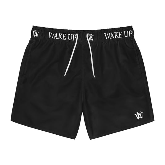 WAKE UP Swim Trunks (BLACK)