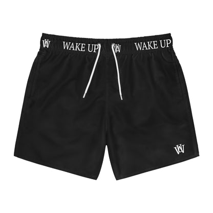 WAKE UP Swim Trunks (BLACK)