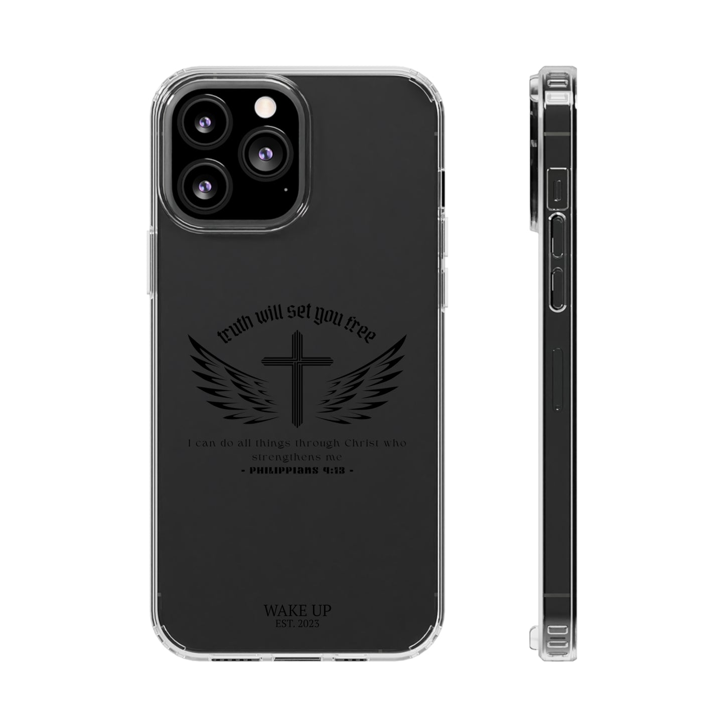 T.W.S.Y.F. Clear Phone Case (BLACK)