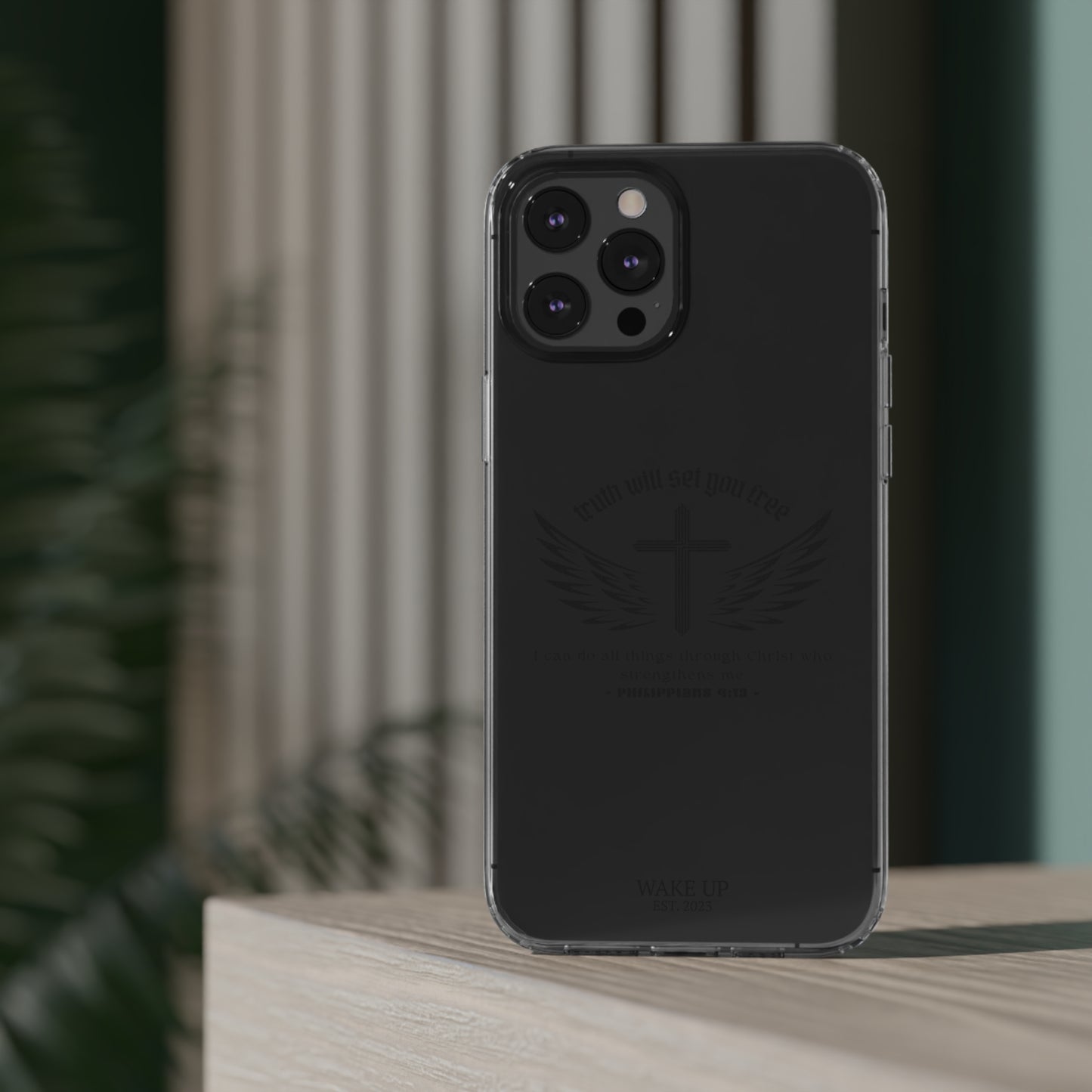 T.W.S.Y.F. Clear Phone Case (BLACK)