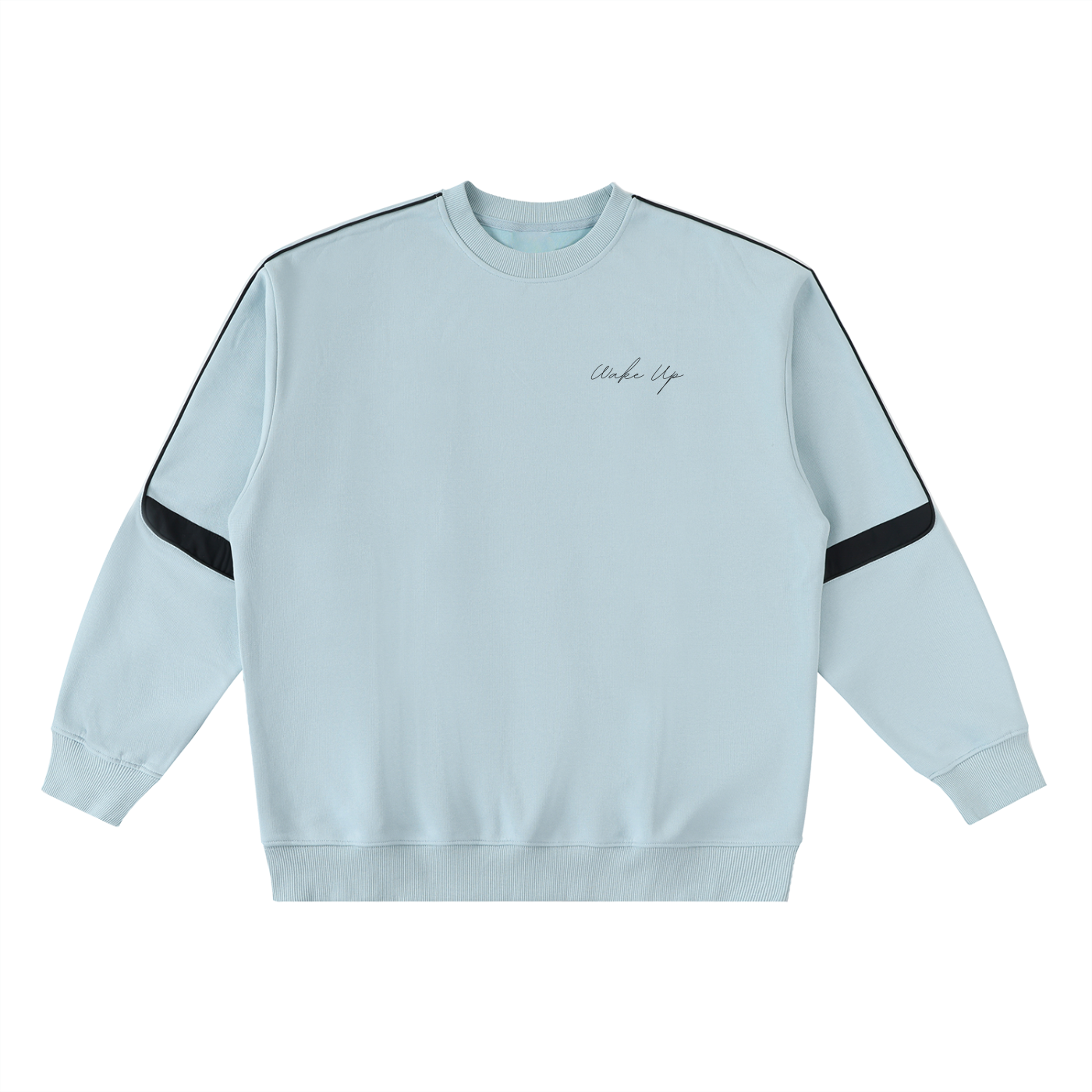 WAKE UP Oversized Crewneck Taped Sweatshirt