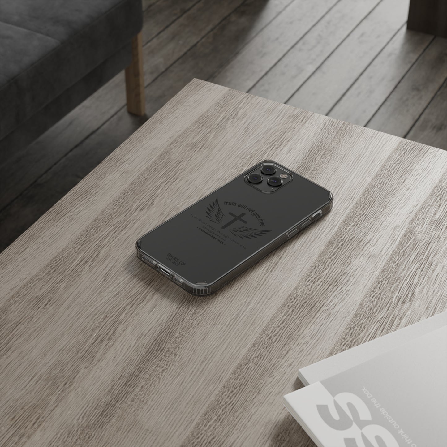 T.W.S.Y.F. Clear Phone Case (BLACK)