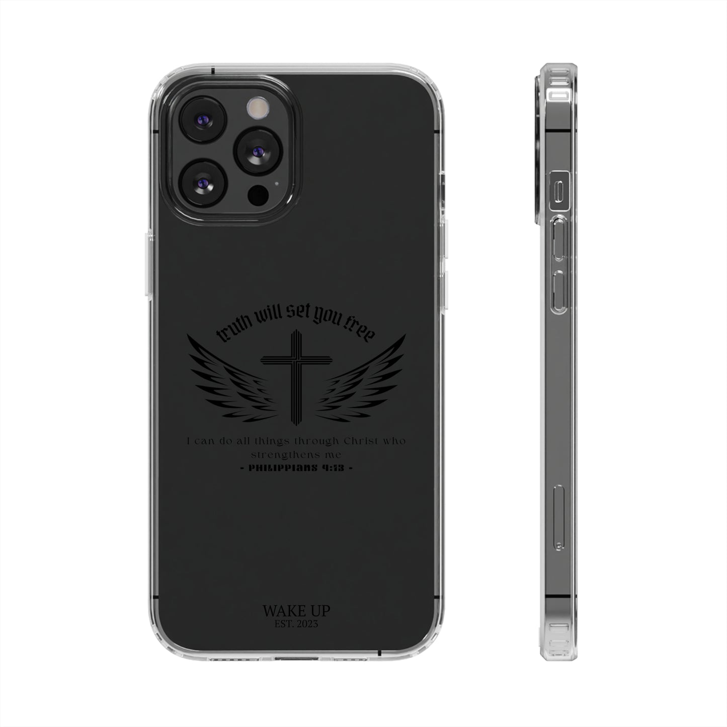 T.W.S.Y.F. Clear Phone Case (BLACK)