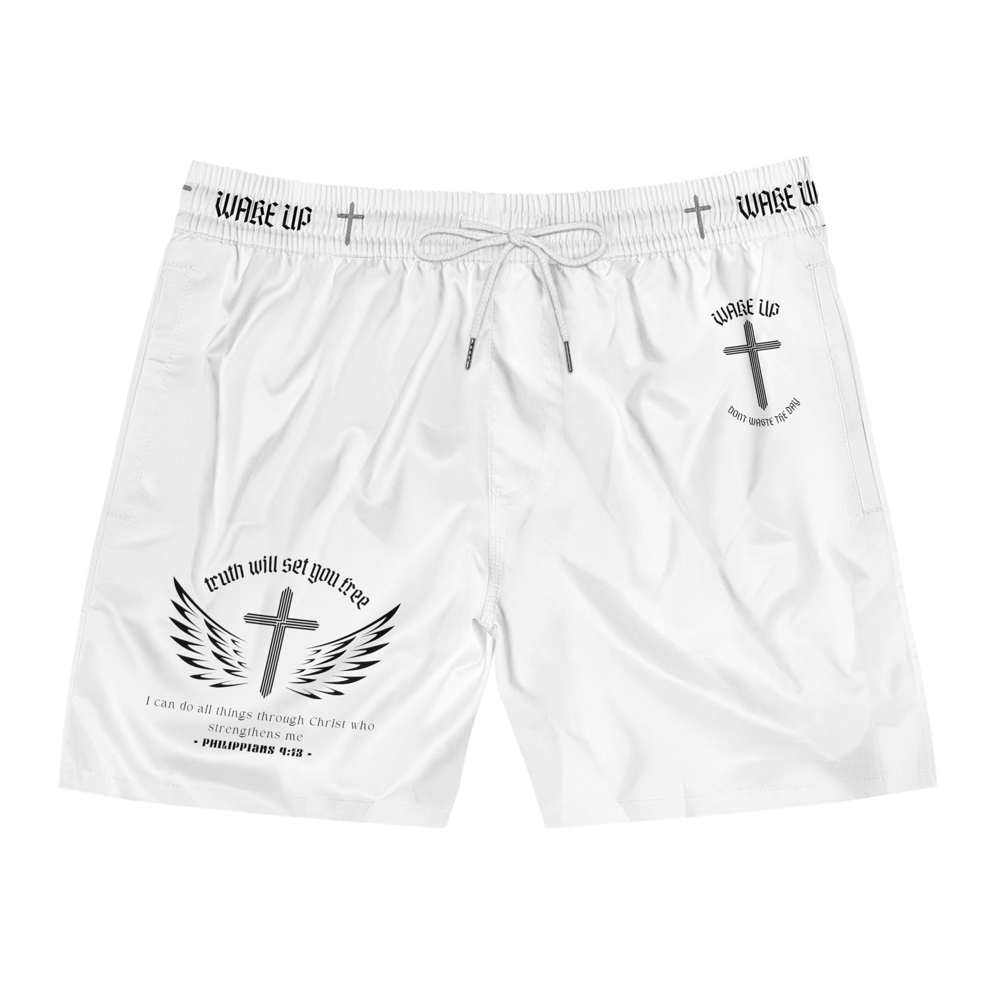 T.W.S.Y.F. Swim Shorts (WHITE)