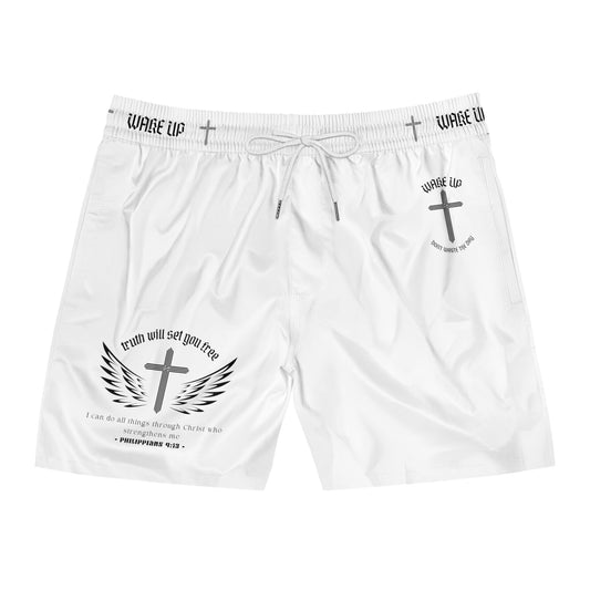 T.W.S.Y.F. Swim Shorts (WHITE)