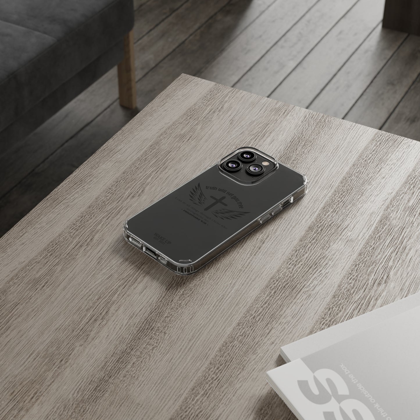 T.W.S.Y.F. Clear Phone Case (BLACK)