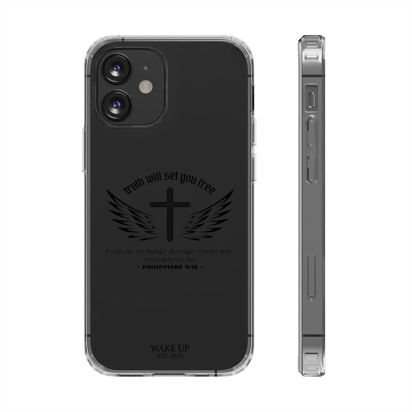 T.W.S.Y.F. Clear Phone Case (BLACK)