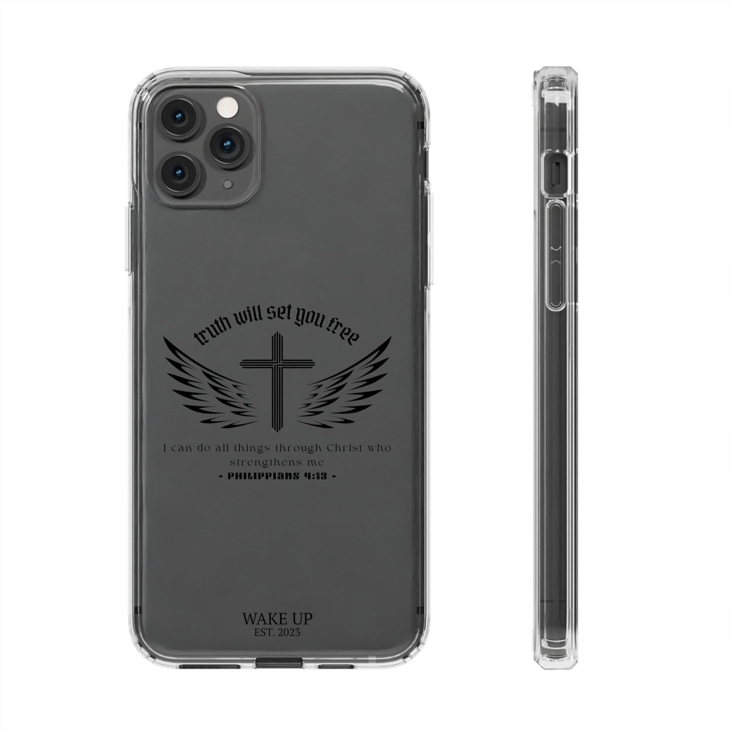 T.W.S.Y.F. Clear Phone Case (BLACK)