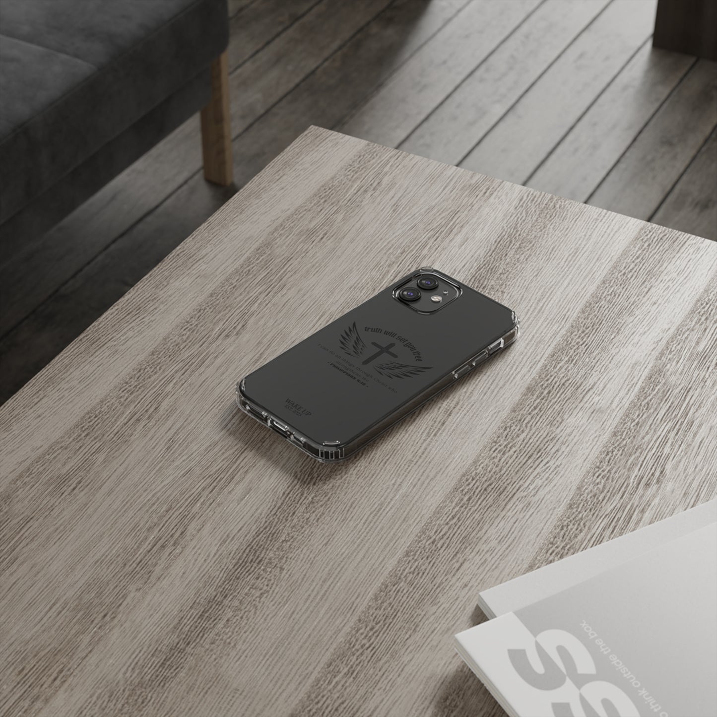 T.W.S.Y.F. Clear Phone Case (BLACK)