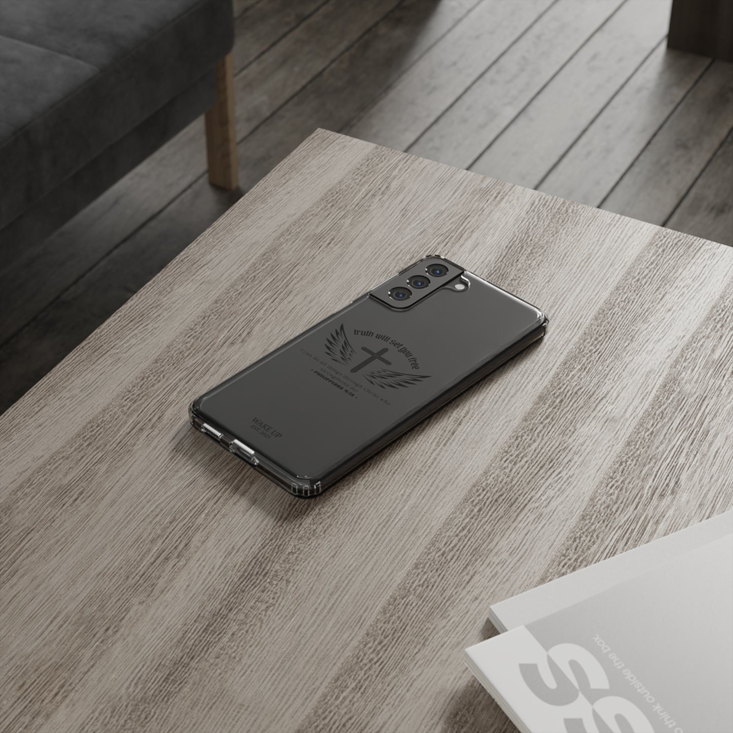 T.W.S.Y.F. Clear Phone Case (BLACK)