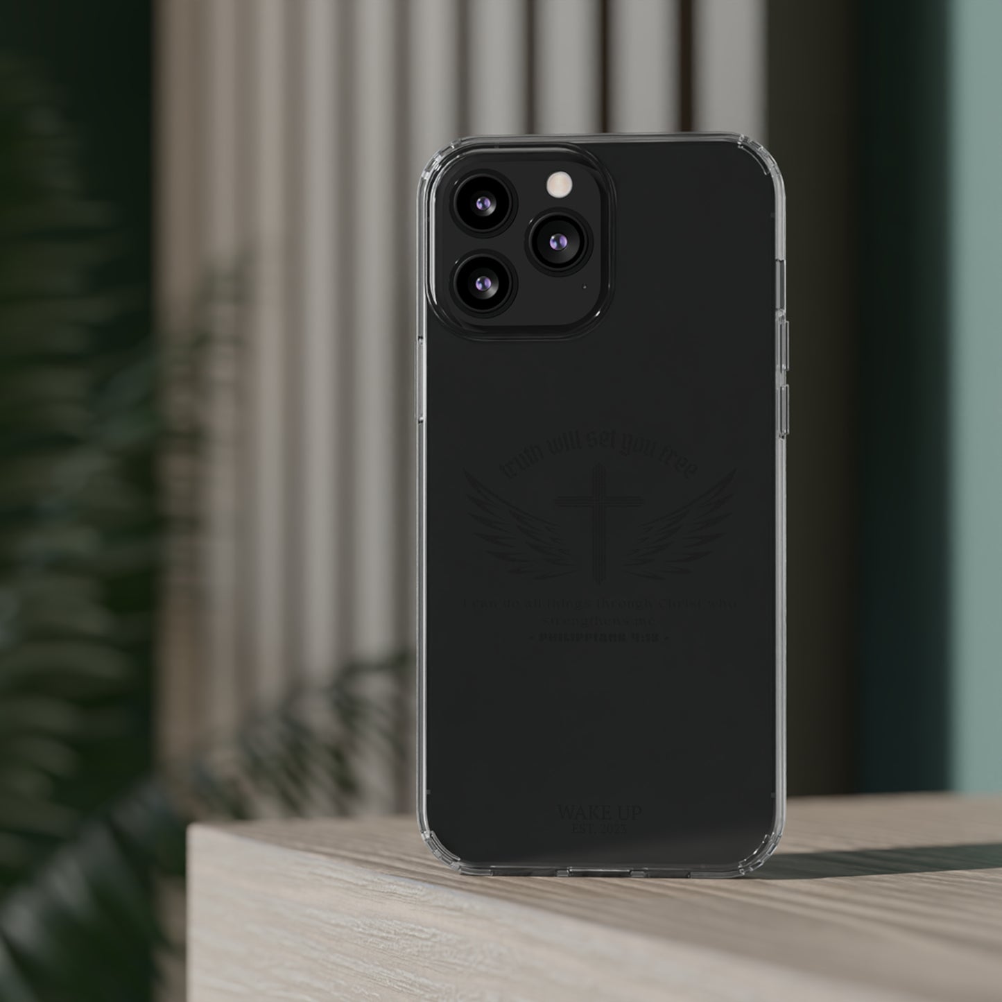 T.W.S.Y.F. Clear Phone Case (BLACK)