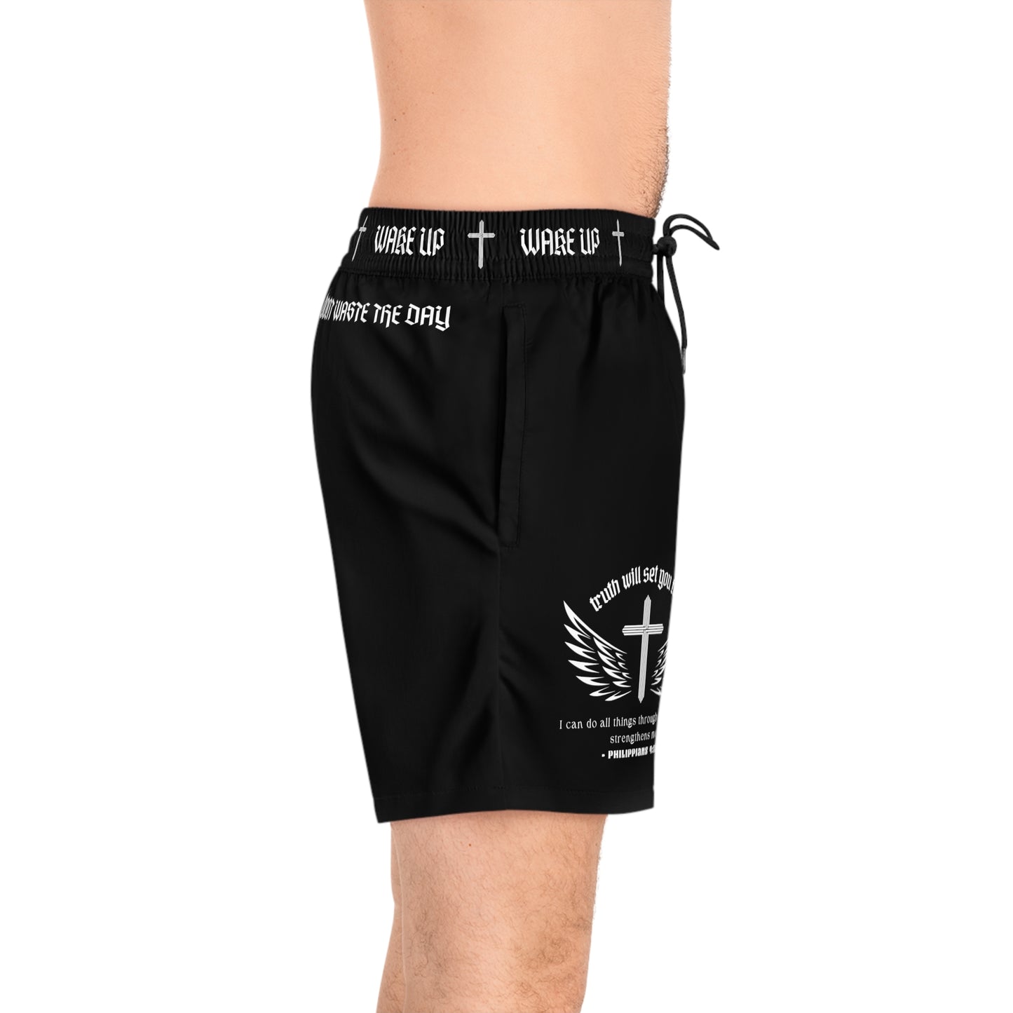 T.W.S.Y.F. Swim Shorts (BLACK)