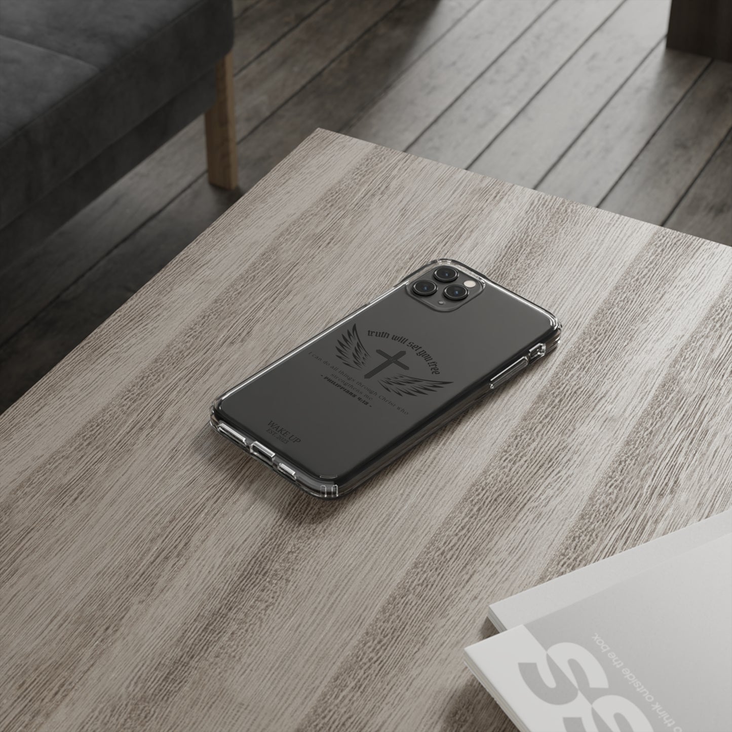 T.W.S.Y.F. Clear Phone Case (BLACK)