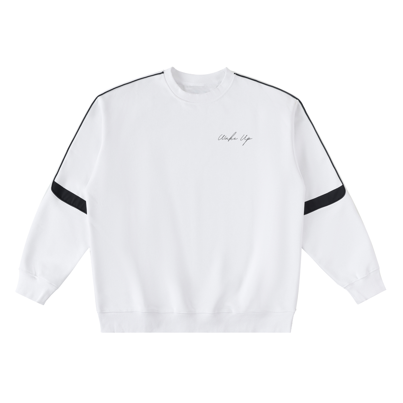 WAKE UP Oversized Crewneck Taped Sweatshirt