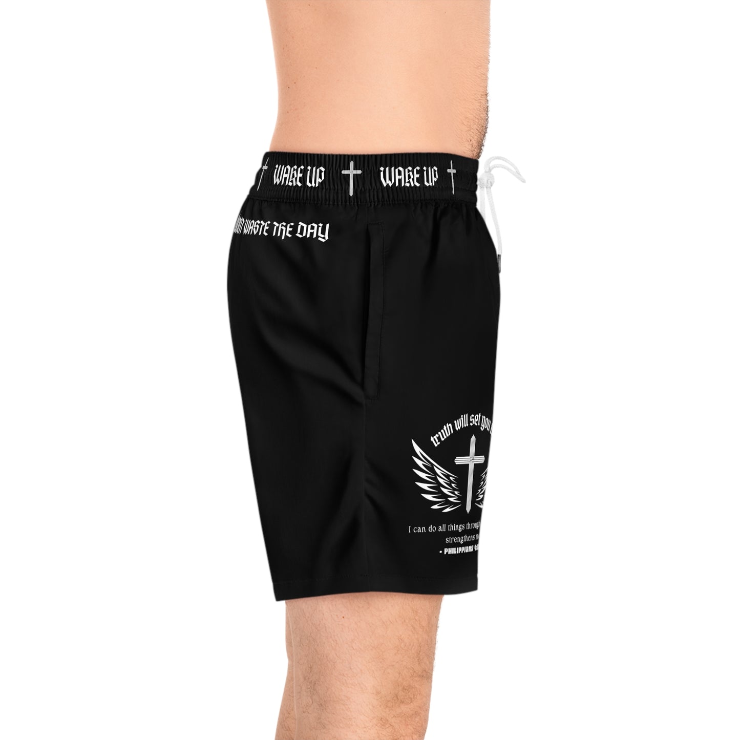 T.W.S.Y.F. Swim Shorts (BLACK)
