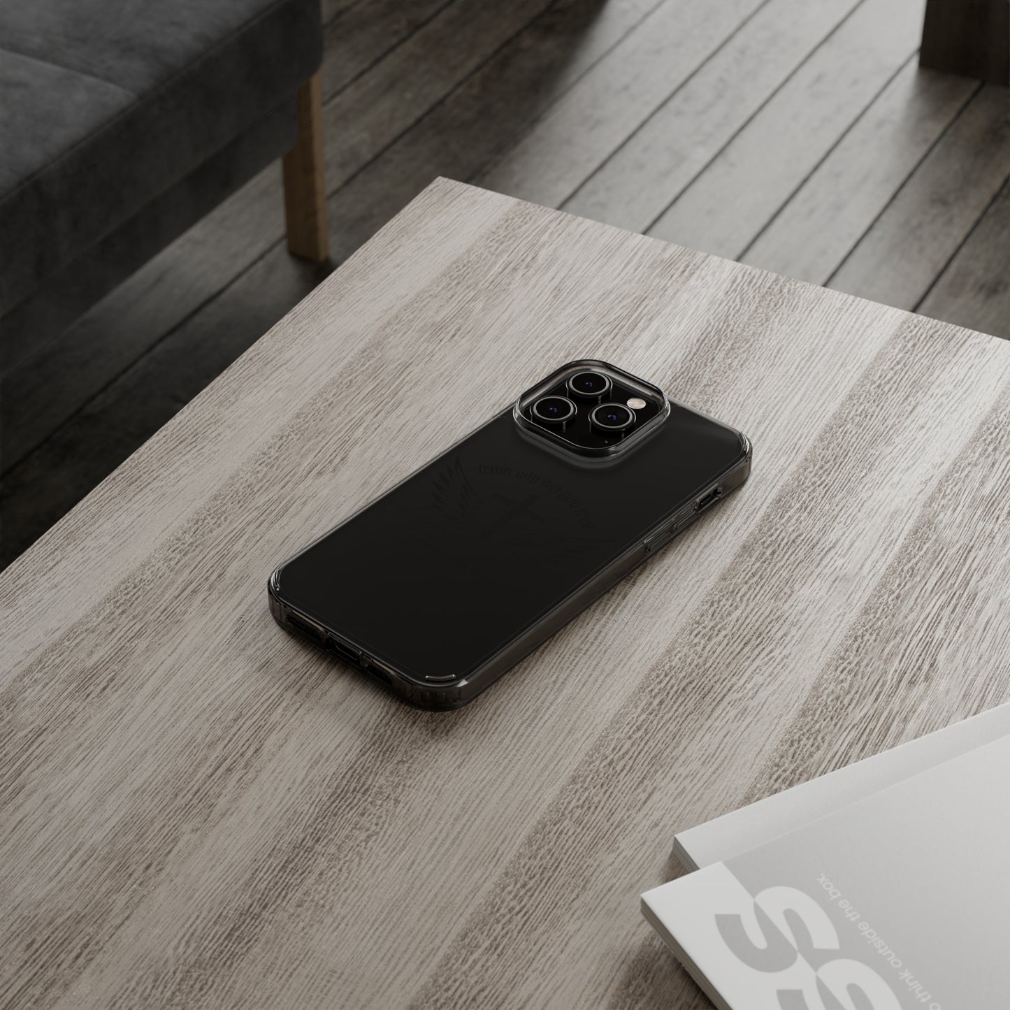 T.W.S.Y.F. Clear Phone Case (BLACK)