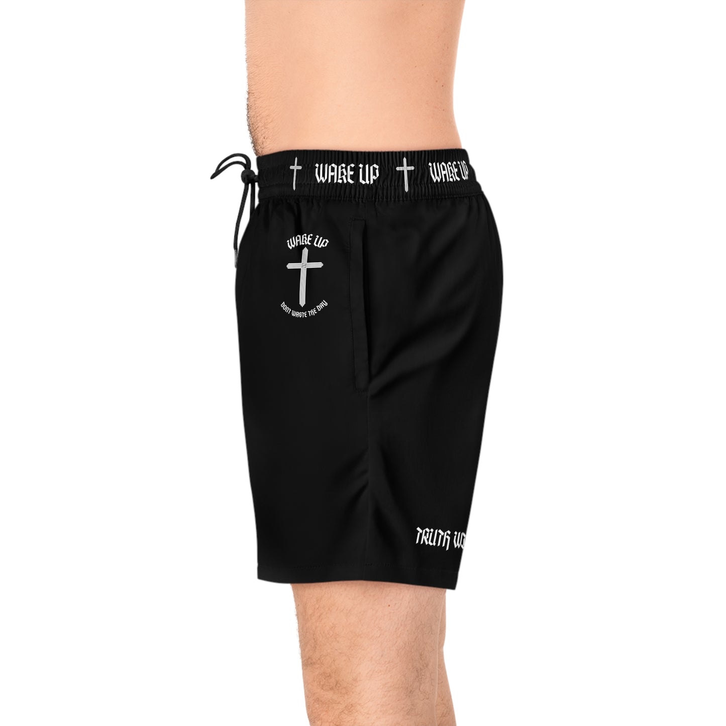 T.W.S.Y.F. Swim Shorts (BLACK)