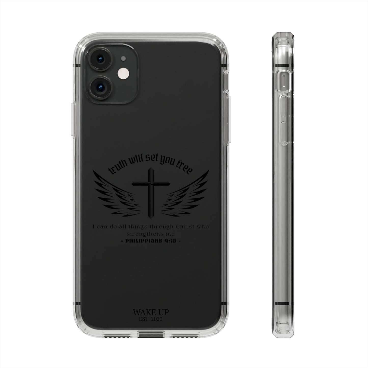T.W.S.Y.F. Clear Phone Case (BLACK)