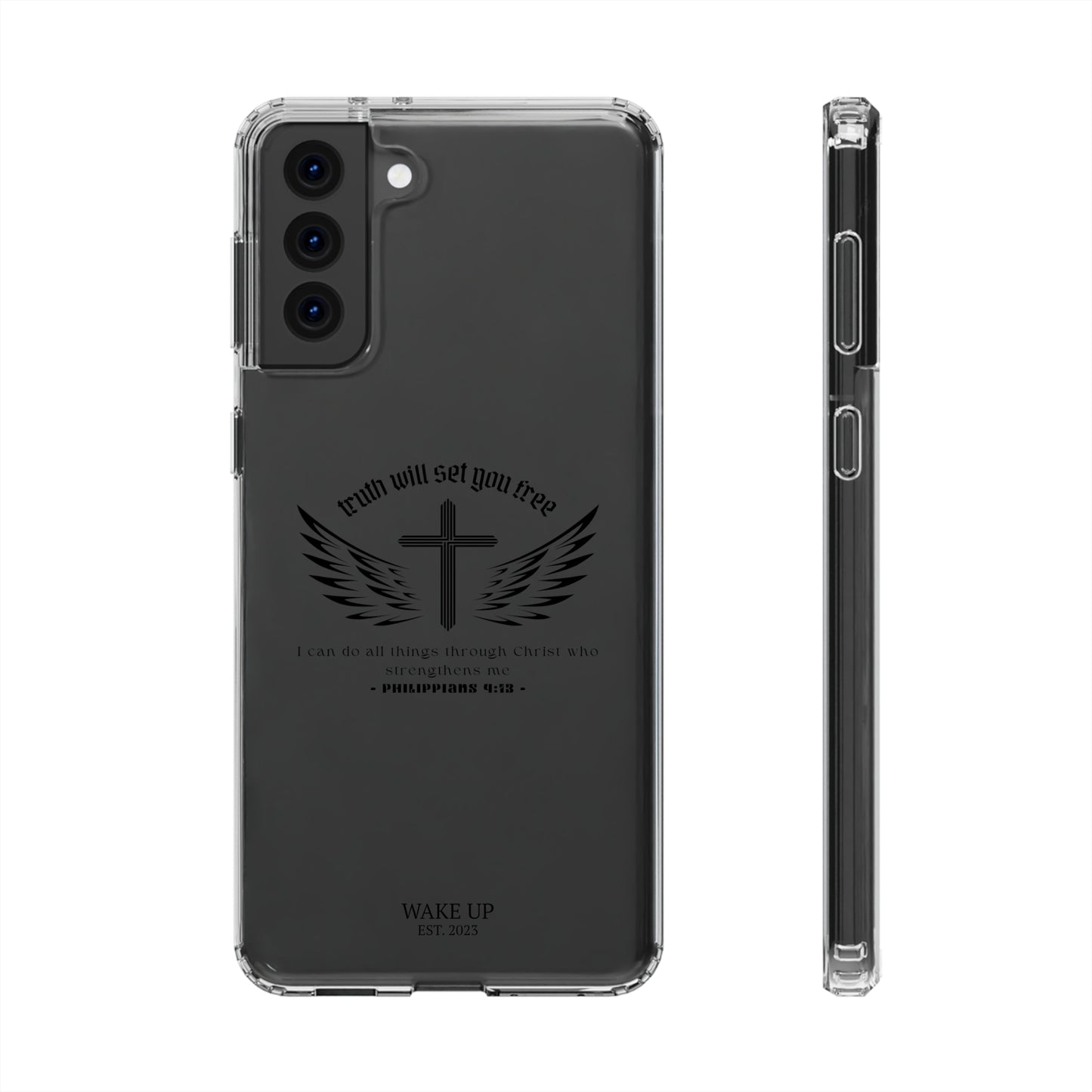 T.W.S.Y.F. Clear Phone Case (BLACK)