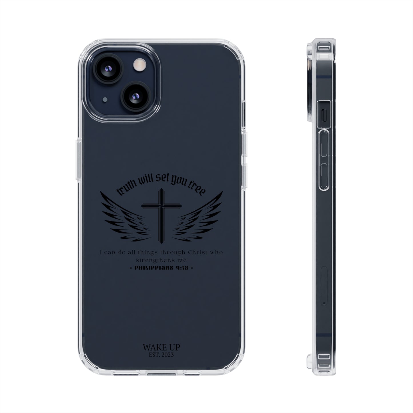 T.W.S.Y.F. Clear Phone Case (BLACK)