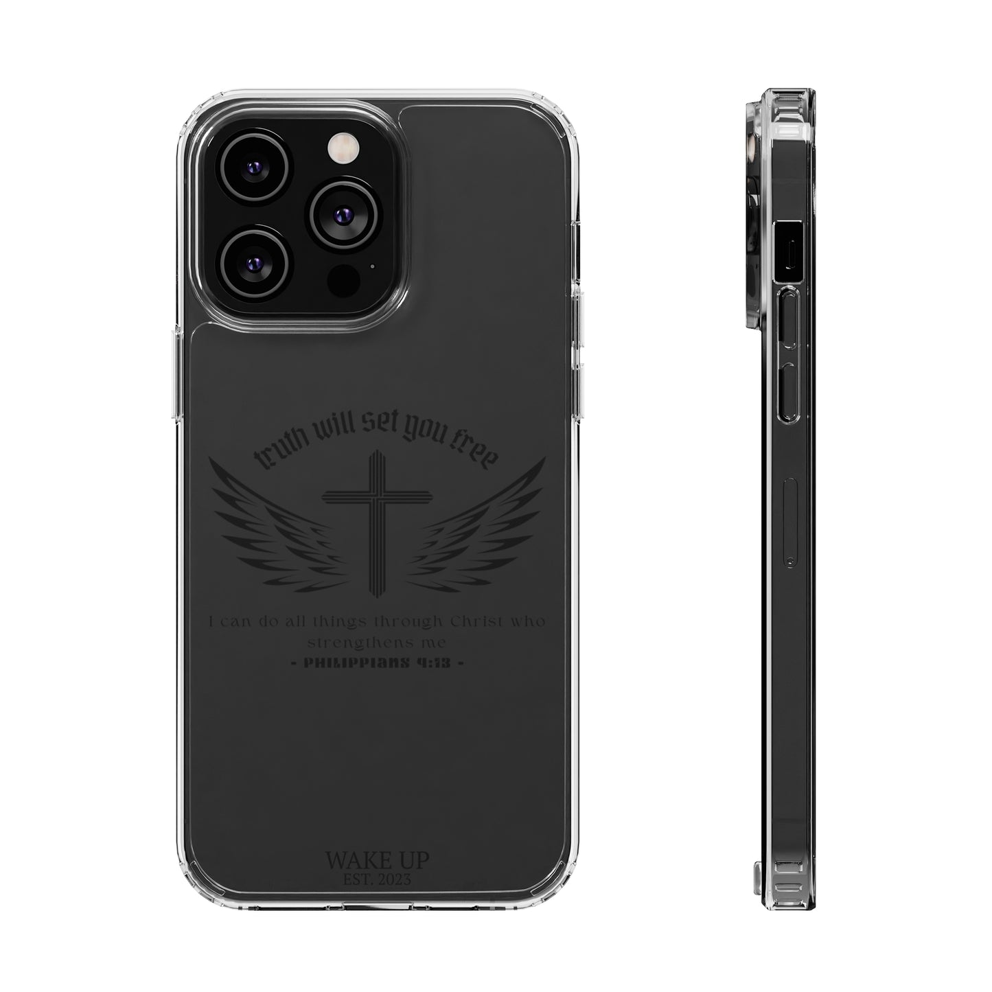 T.W.S.Y.F. Clear Phone Case (BLACK)