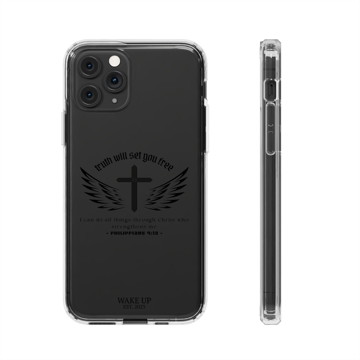 T.W.S.Y.F. Clear Phone Case (BLACK)