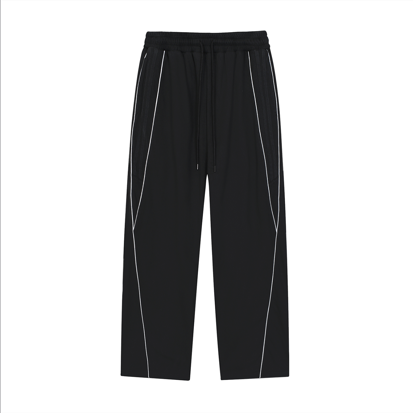WAKE UP Reflection Striped Straight-Leg Sweatpants