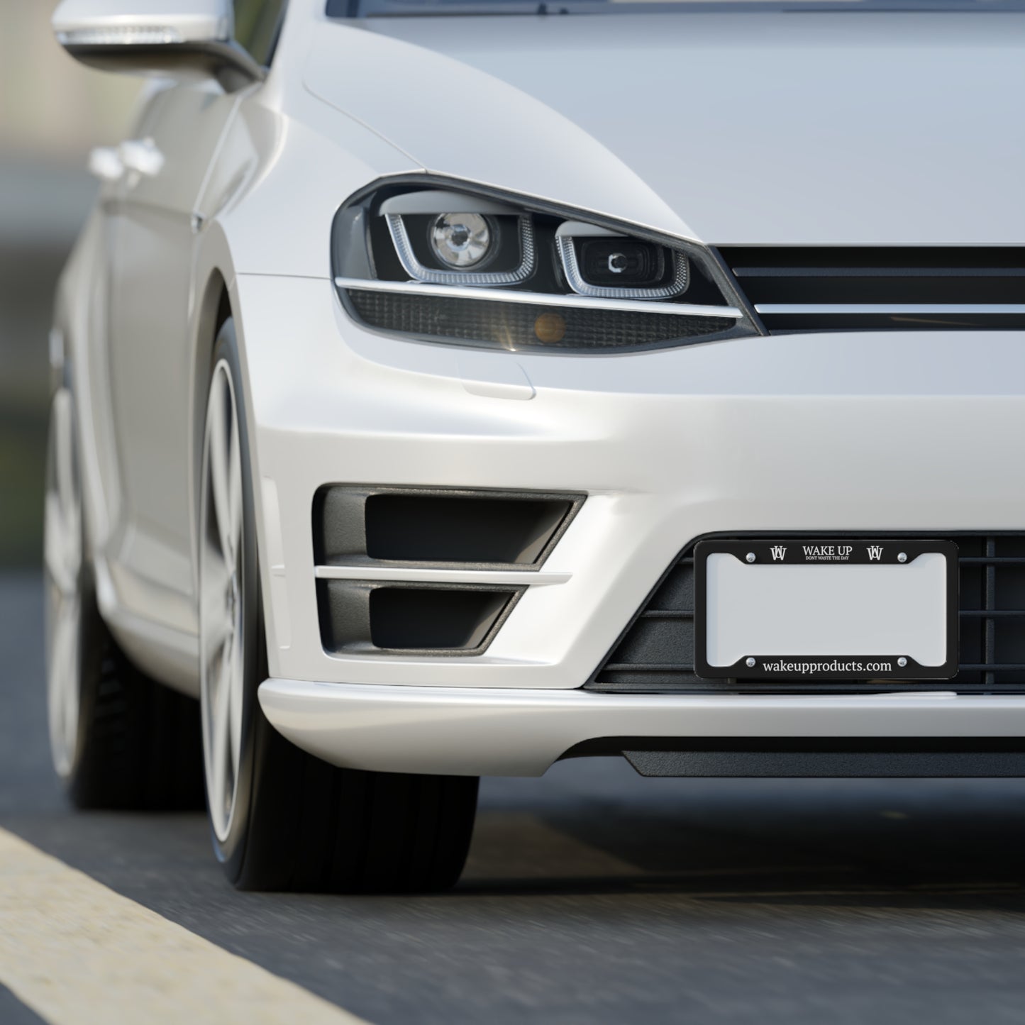WAKE UP License Plate Frame