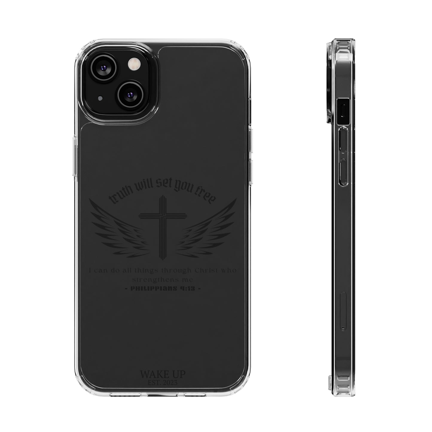 T.W.S.Y.F. Clear Phone Case (BLACK)