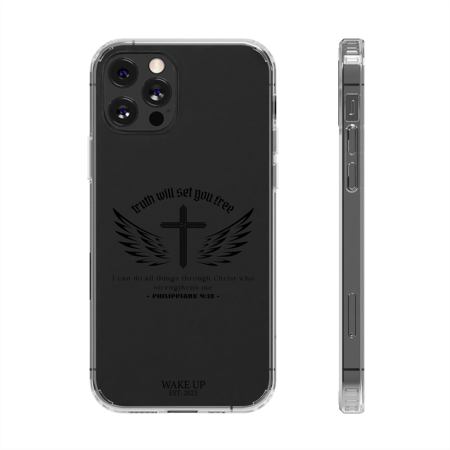 T.W.S.Y.F. Clear Phone Case (BLACK)