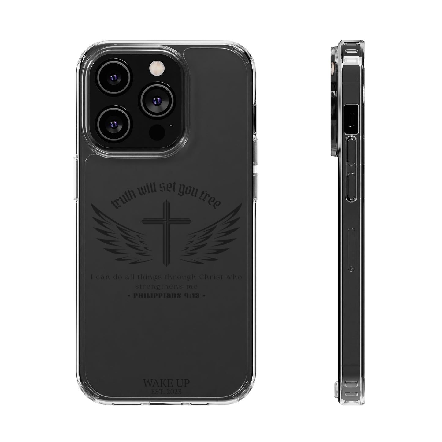 T.W.S.Y.F. Clear Phone Case (BLACK)