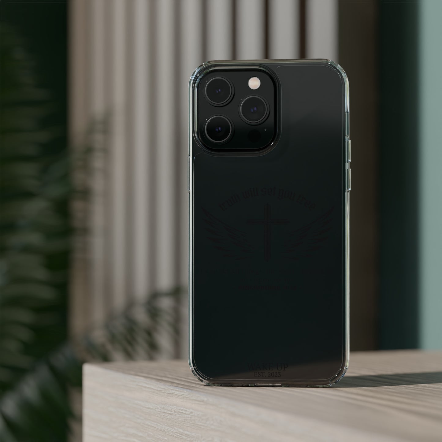 T.W.S.Y.F. Clear Phone Case (BLACK)