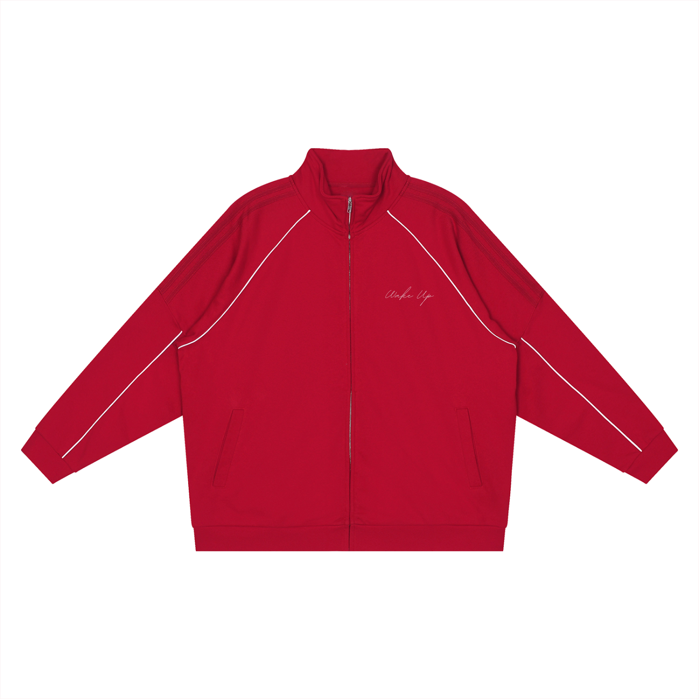 WAKE UP Reflection Striped Raglan Sleeve Jacket
