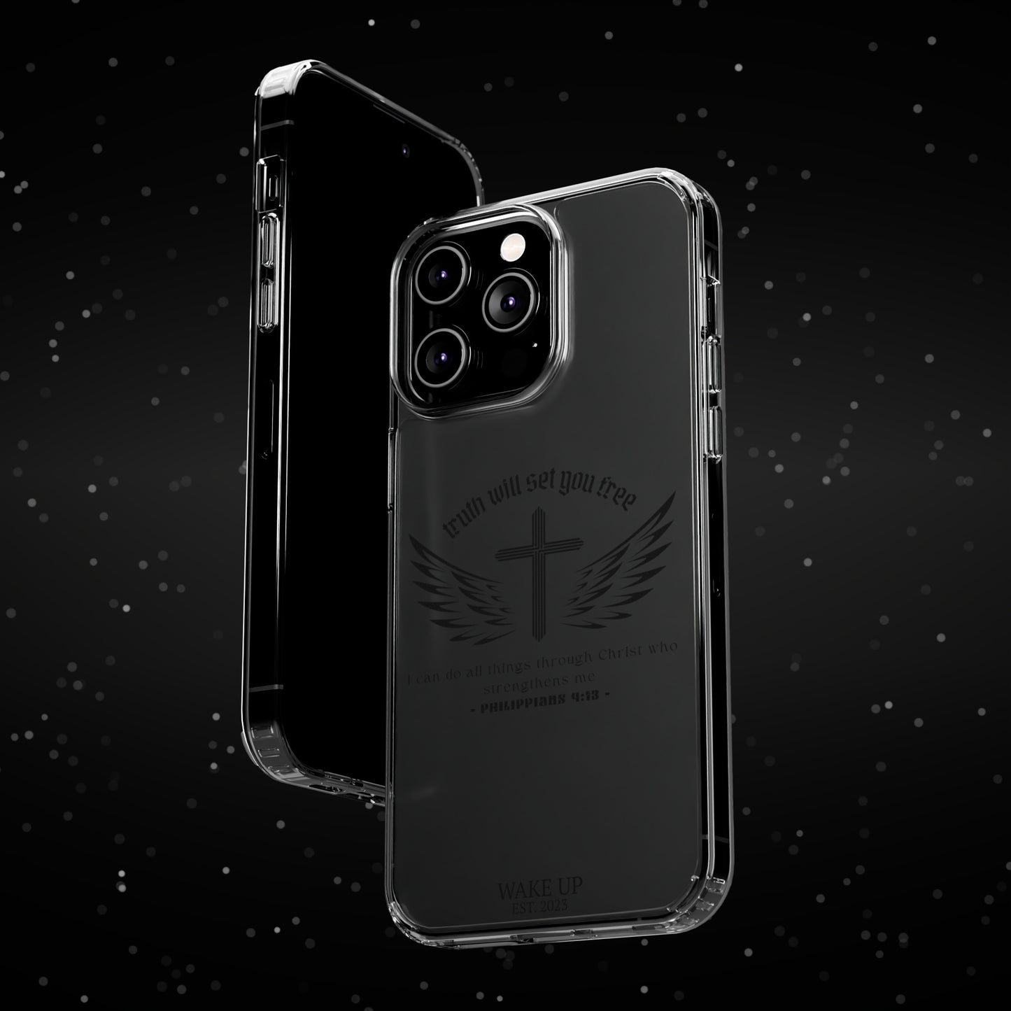 T.W.S.Y.F. Clear Phone Case (BLACK)