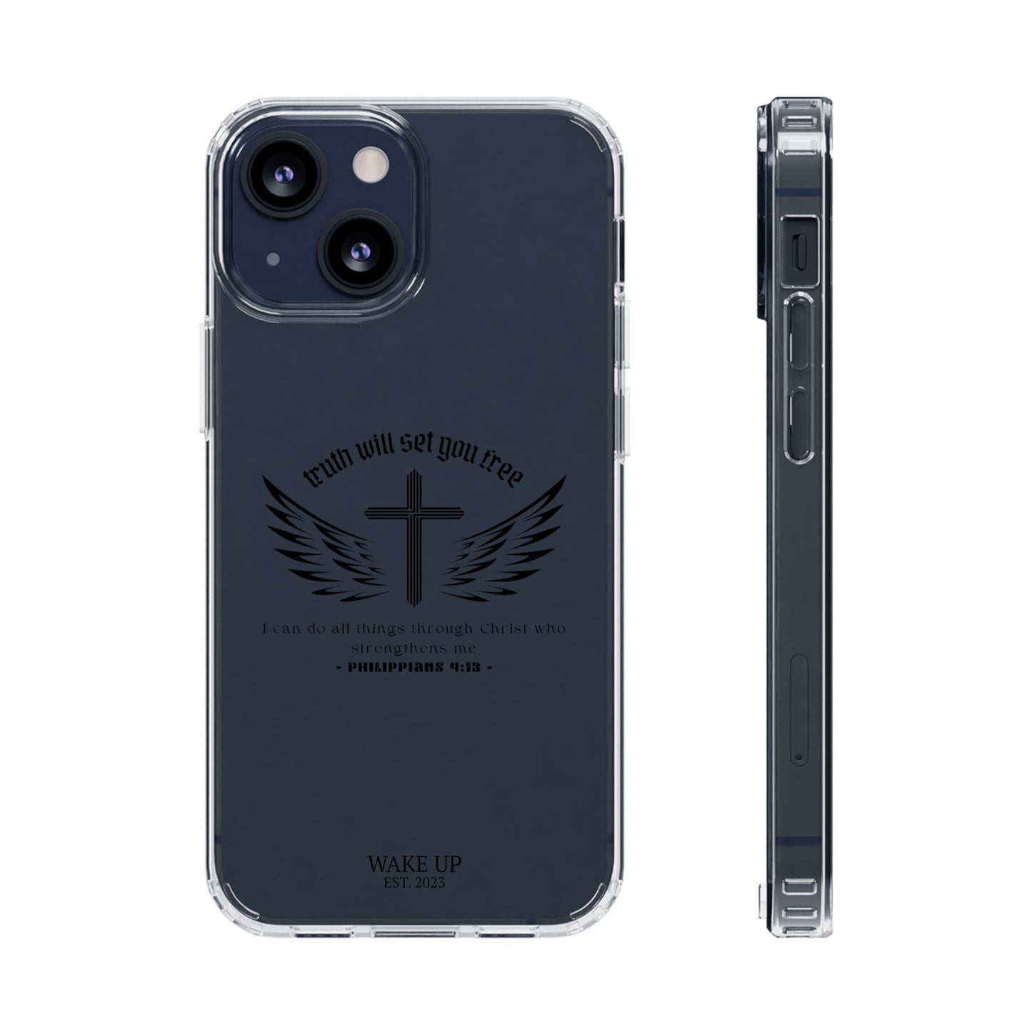 T.W.S.Y.F. Clear Phone Case (BLACK)
