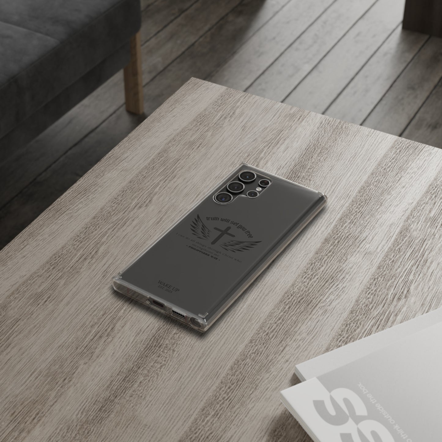 T.W.S.Y.F. Clear Phone Case (BLACK)