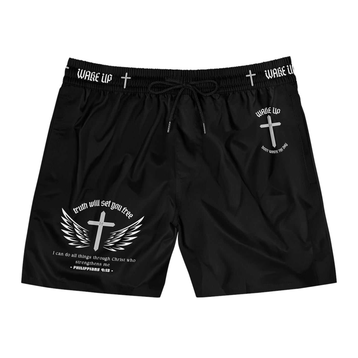 T.W.S.Y.F. Swim Shorts (BLACK)