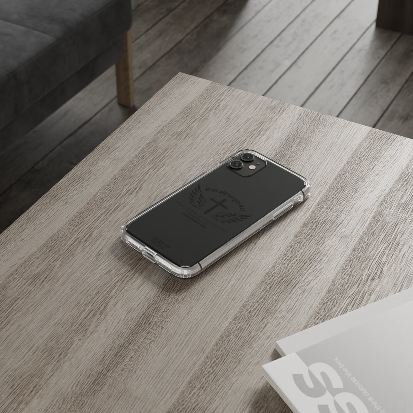 T.W.S.Y.F. Clear Phone Case (BLACK)