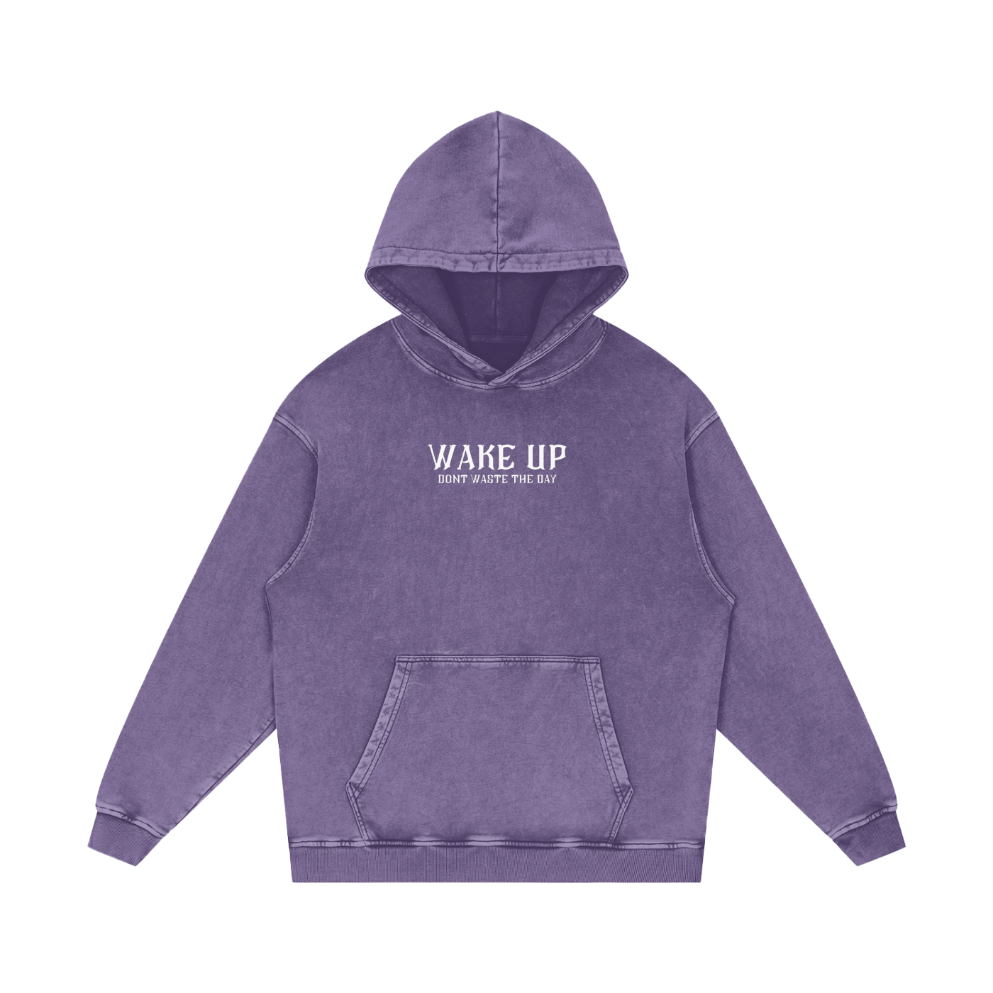 WAKE UP Oversized Snow Washed Hoodie