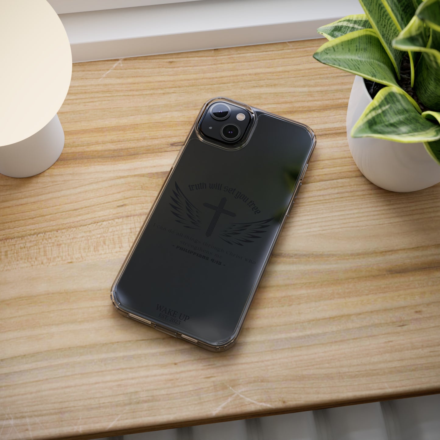 T.W.S.Y.F. Clear Phone Case (BLACK)