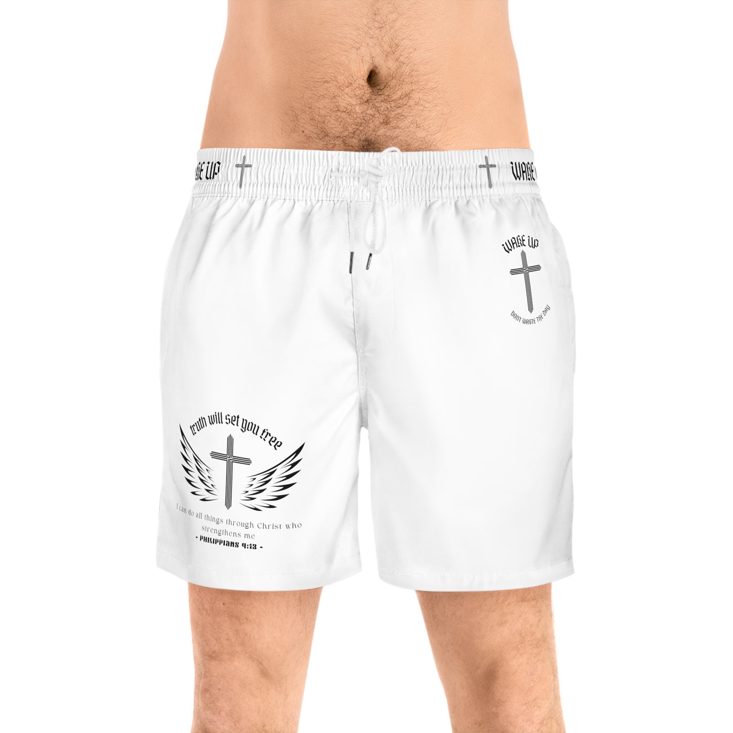 T.W.S.Y.F. Swim Shorts (WHITE)