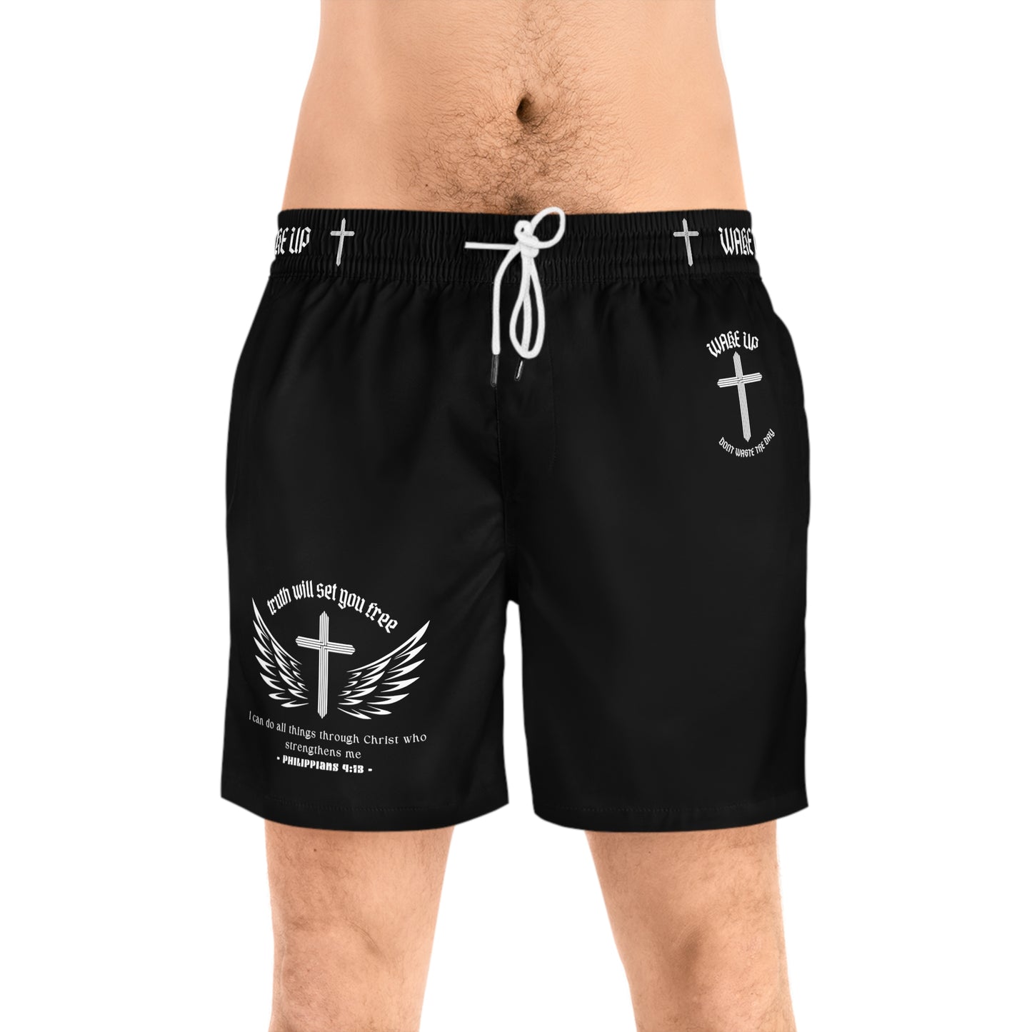 T.W.S.Y.F. Swim Shorts (BLACK)