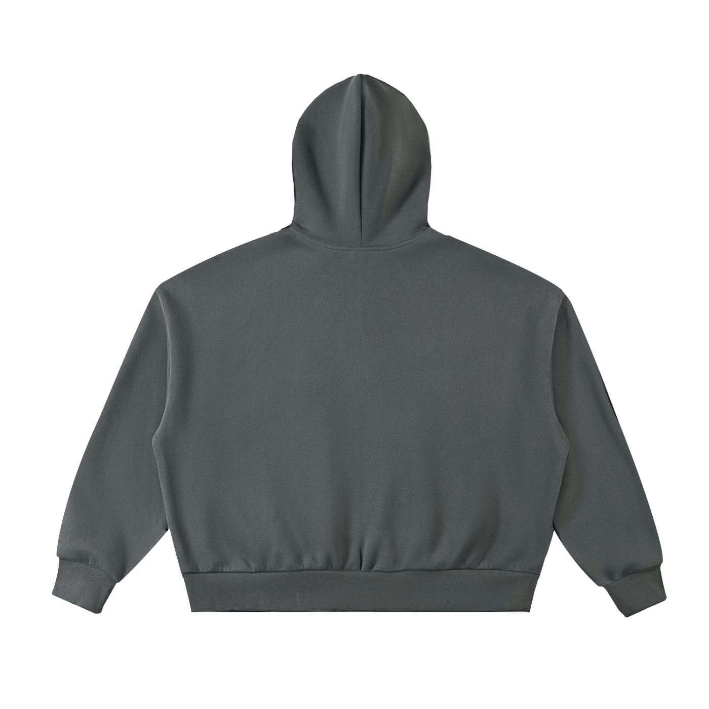 WAKE UP Fleeced Full-Zip Boxy Hoodie