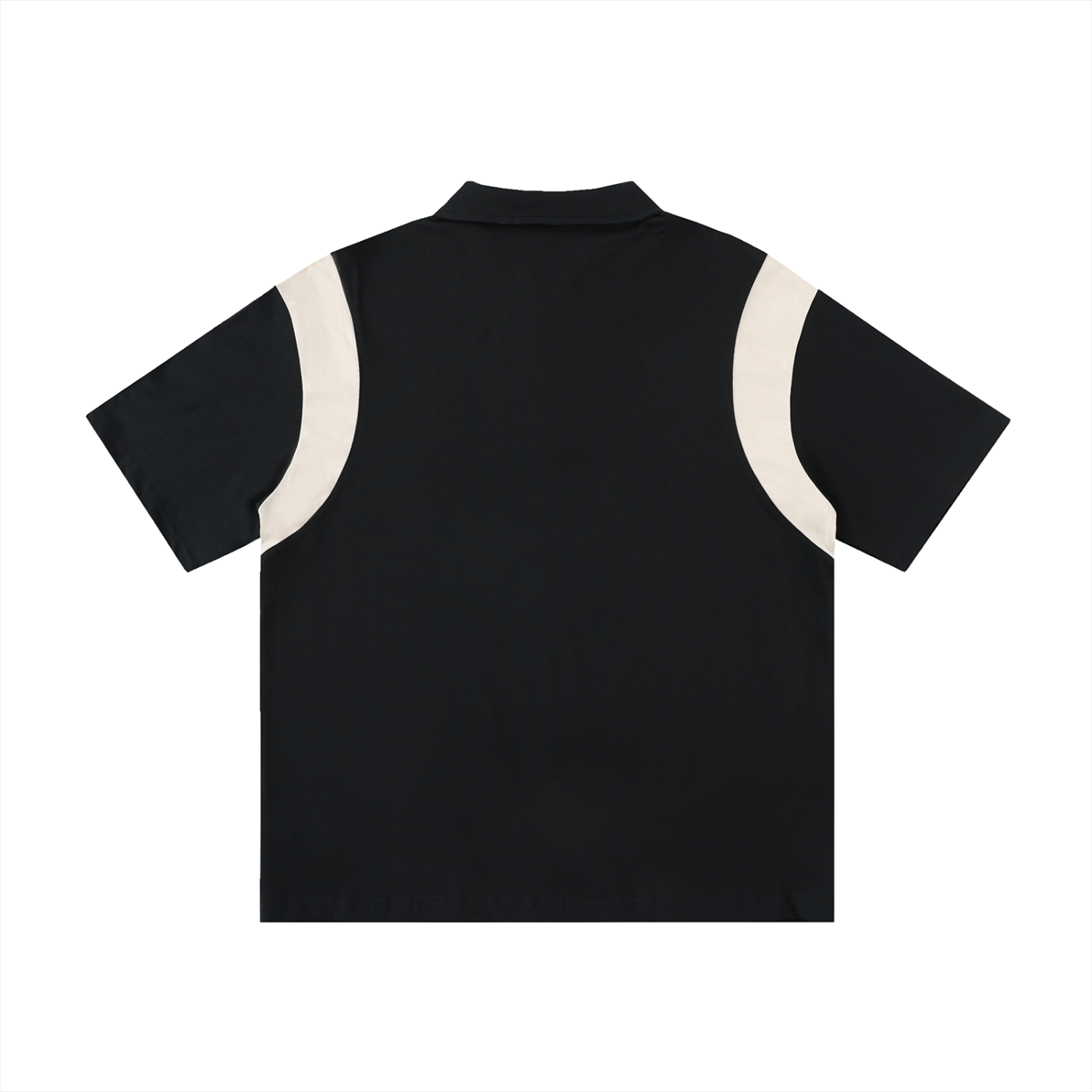 WAKE UP Contrast Panel Cotton Polo Shirt