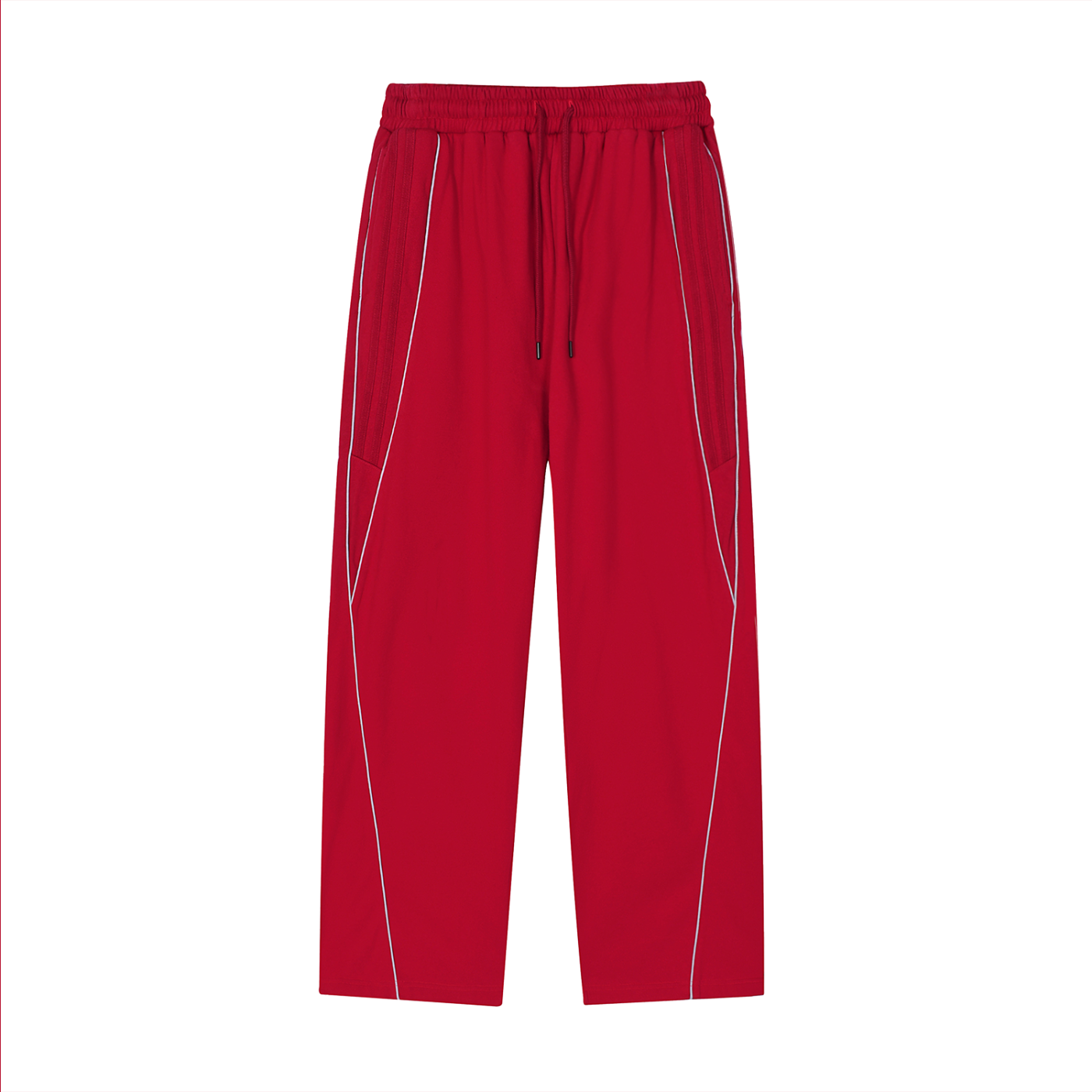WAKE UP Reflection Striped Straight-Leg Sweatpants