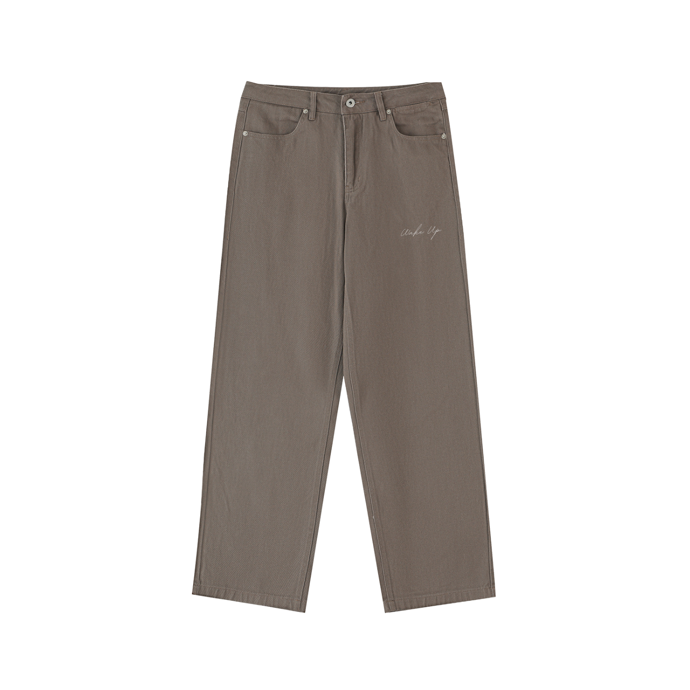 WAKE UP Heavyweight Cotton Straight-Leg Pants