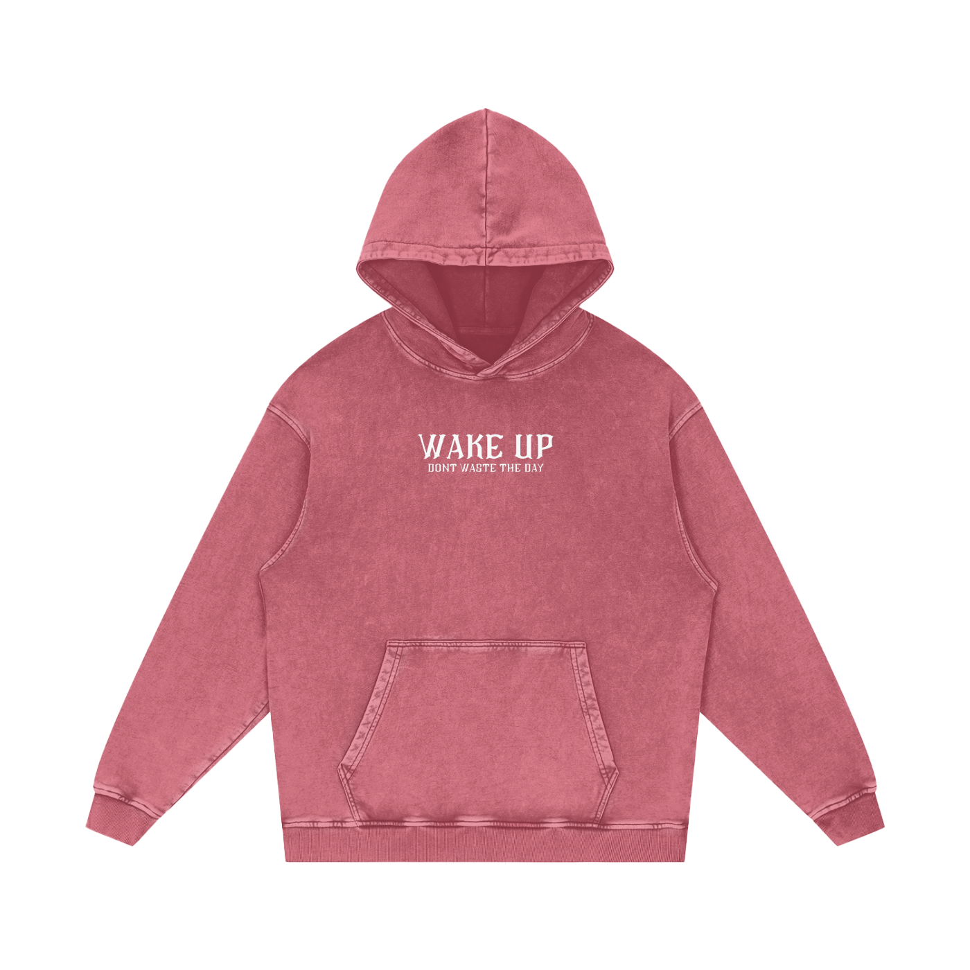 WAKE UP Oversized Snow Washed Hoodie