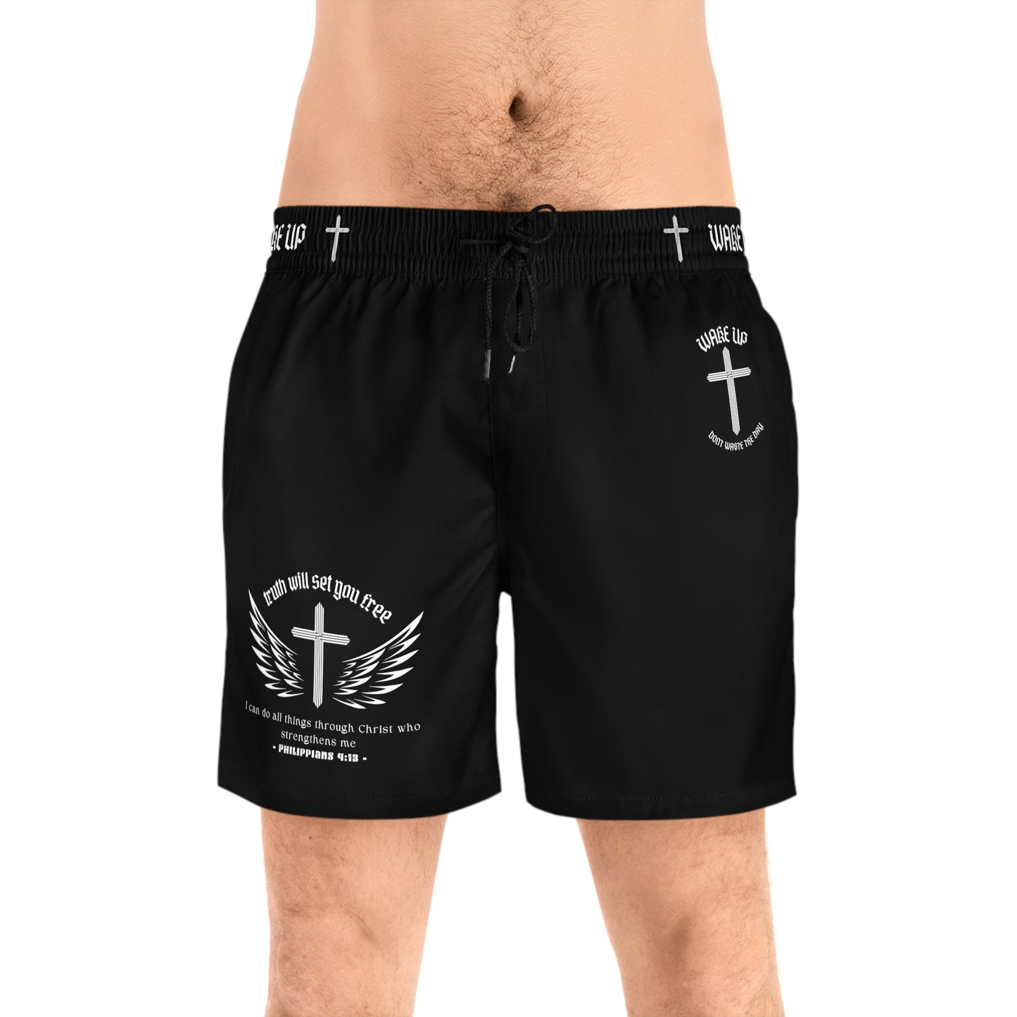 T.W.S.Y.F. Swim Shorts (BLACK)