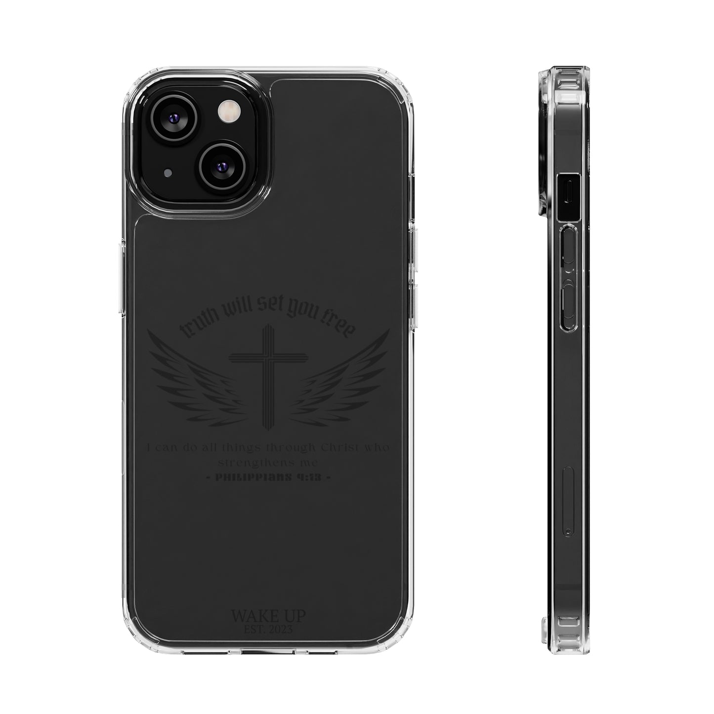 T.W.S.Y.F. Clear Phone Case (BLACK)